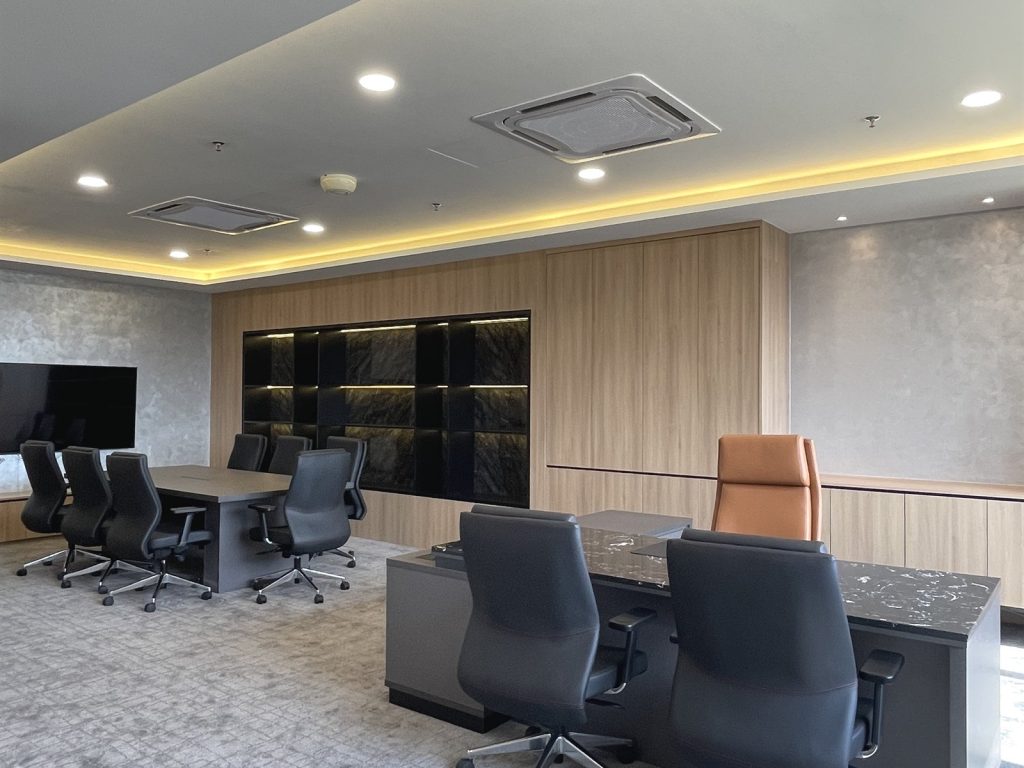 Executive office and boardroom delivered by UA Office for an education-sector foundation in Putrajaya